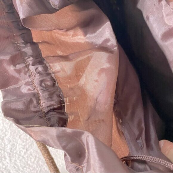 Vintage Handcrafted Brown & Cream Purse Shoulder Bag Handbag - Picture 11 of 13